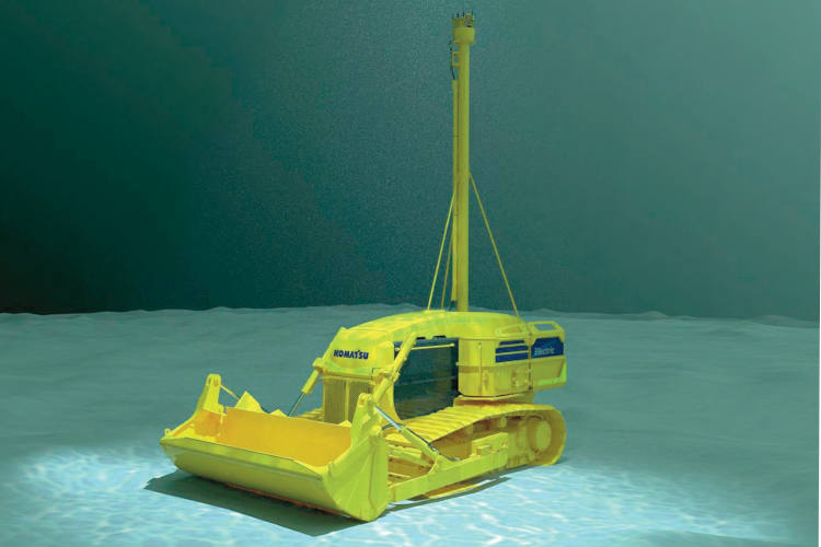 Buldózer anfibio de Komatsu