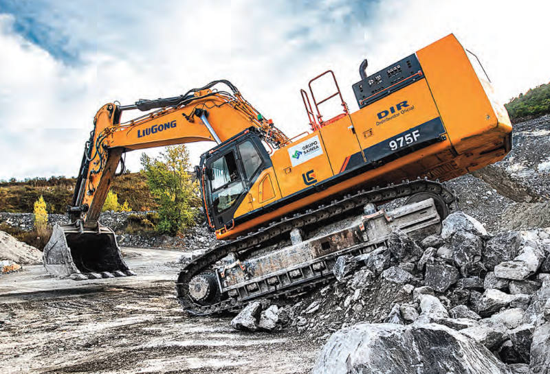 La excavadora 975F Stage V ha sido la primera Liugong de la serie F en trabajar en Europa.