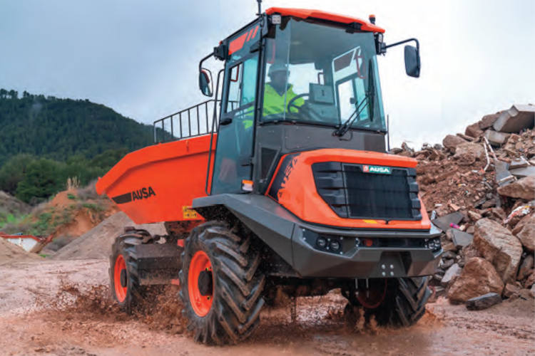 El nuevo dúmper con posición de conducción reversible DR602AHG, de Ausa.