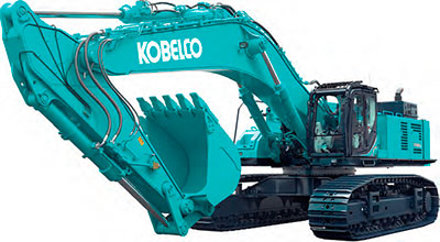 La excavadora SK75SR-3 y la nueva SK850LC-10E, la más grande de la gama Kobelco