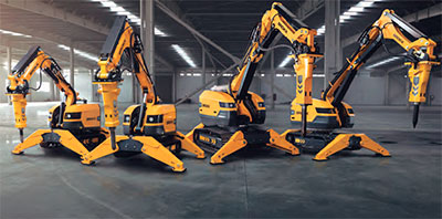 Los cuatro nuevos modelos de robots de demolición de última generación de Brokk