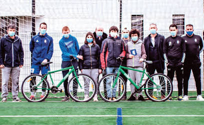 Las bicicletas verdes de BKT forman parte de muchos recintos deportivos
