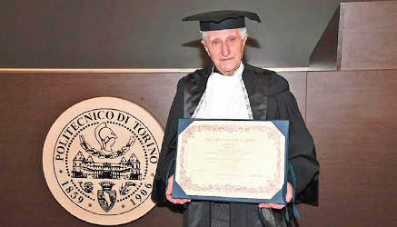 Amilcare Merlo investido Doctor Honoris Causa por la Universidad Politécnica de Turín.
