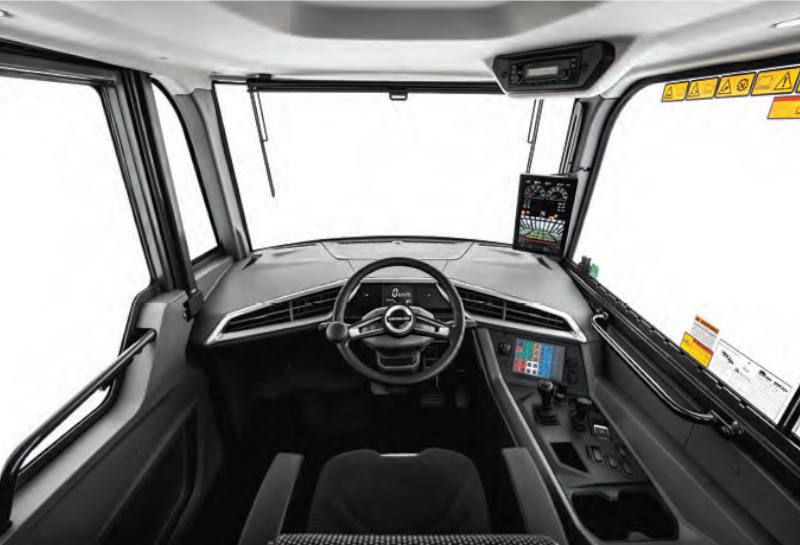 Cabina actualizada en los dúmperes Develon