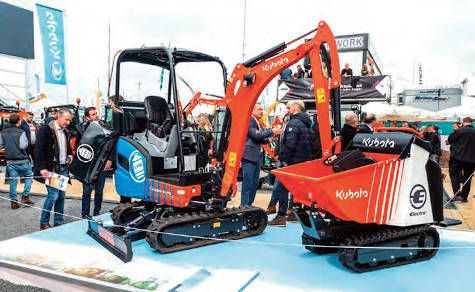 La miniexcavadora de Kubota propulsada por LPG