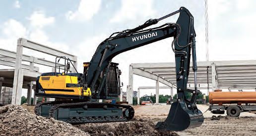 Excavadora de cadenas Hyundai HX220AL con motor Stage V